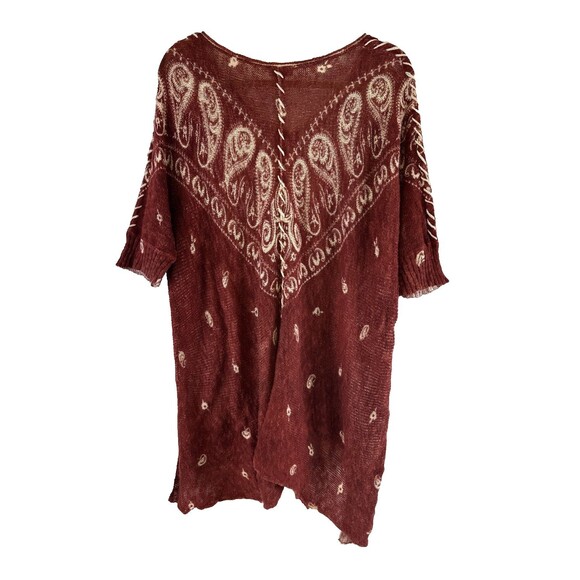 Sundance Short Sleeve Sweater Tunic Bandana Lightweight Orange Cotton Womens XL - Picture 6 of 11